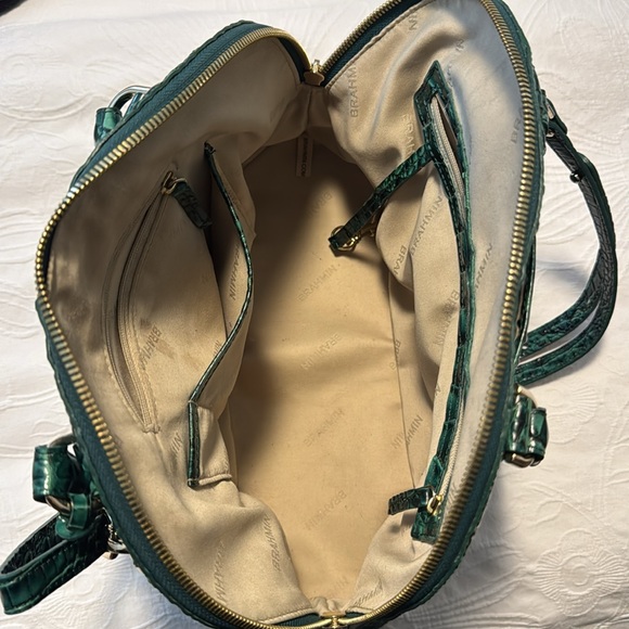 Elegant Green Crocodile-Embossed Handbag - Picture 4 of 5